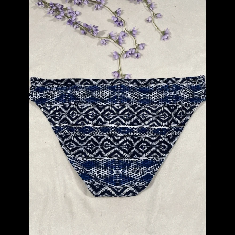 NEW La Blanca Designer Jeans‎ Side Shirred Hipster Bikini Bottom [SZ 14 US ]